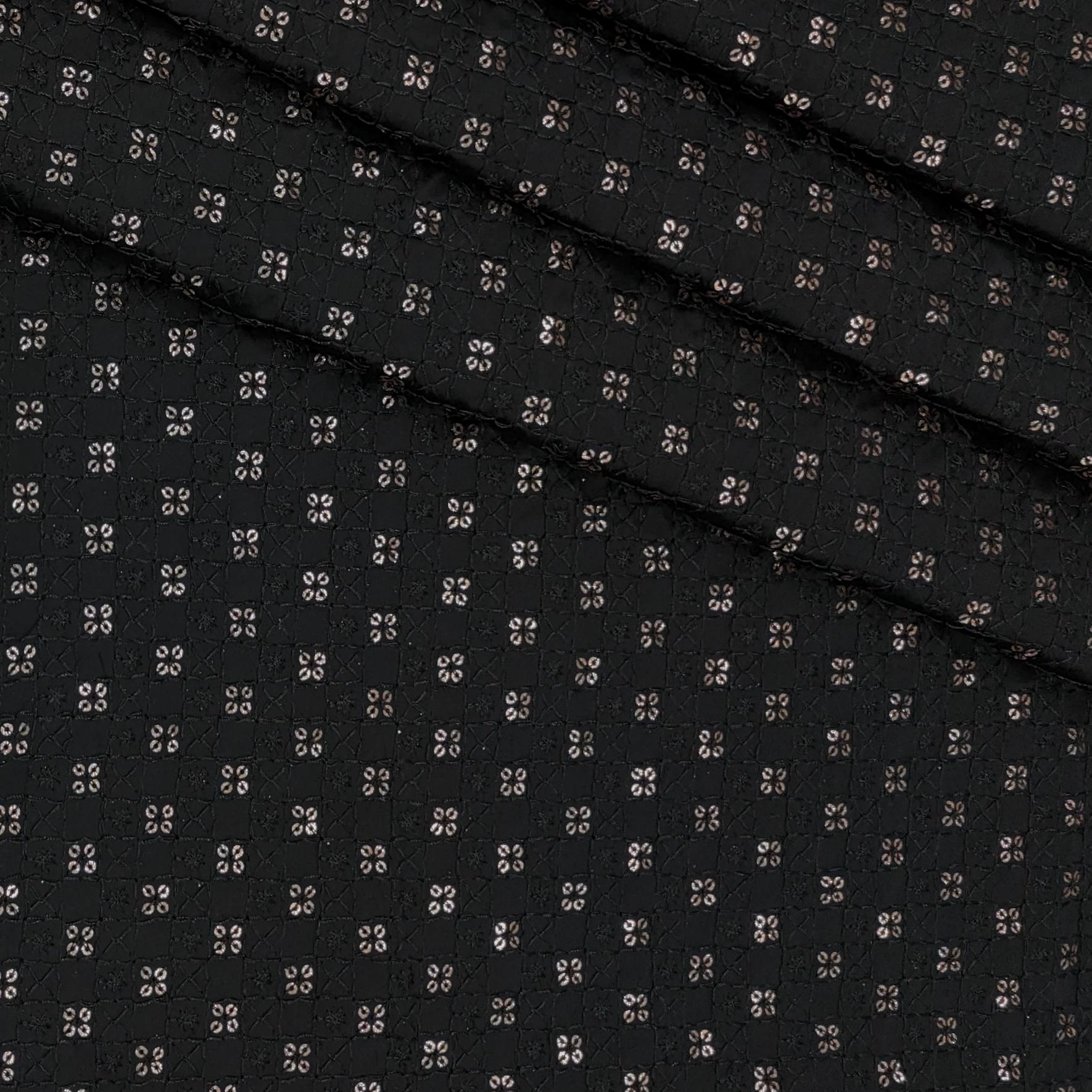 Kurta Fabric ManTire Designer Silk Embroidery Colour Black